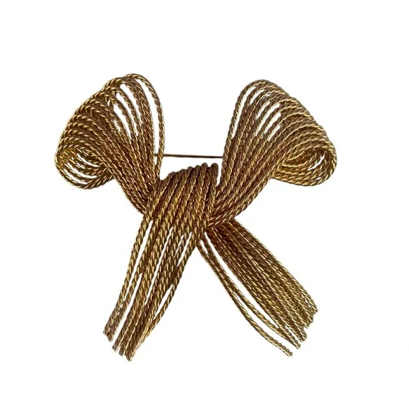 Vintage Bow Tie Brooch 3 inch - Picture 4 of 4